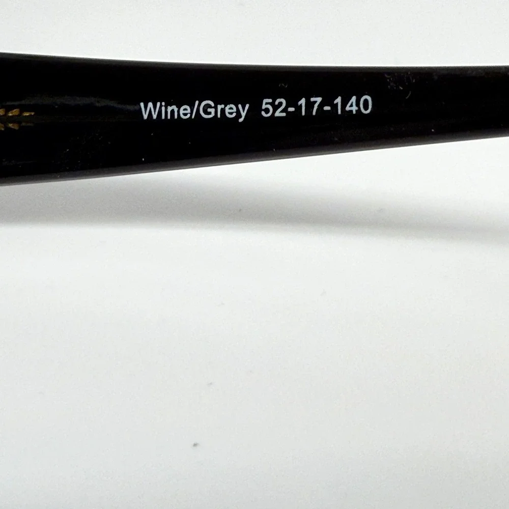 Verve! Wistful Eyeglasses Frames Wine Grey Rectangular 52-17-140 Eyewear 22822‎